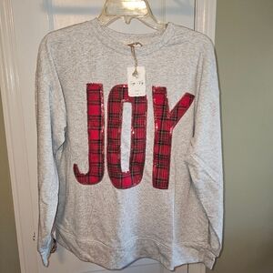 Plaid JOY Gray Women's Hoodie